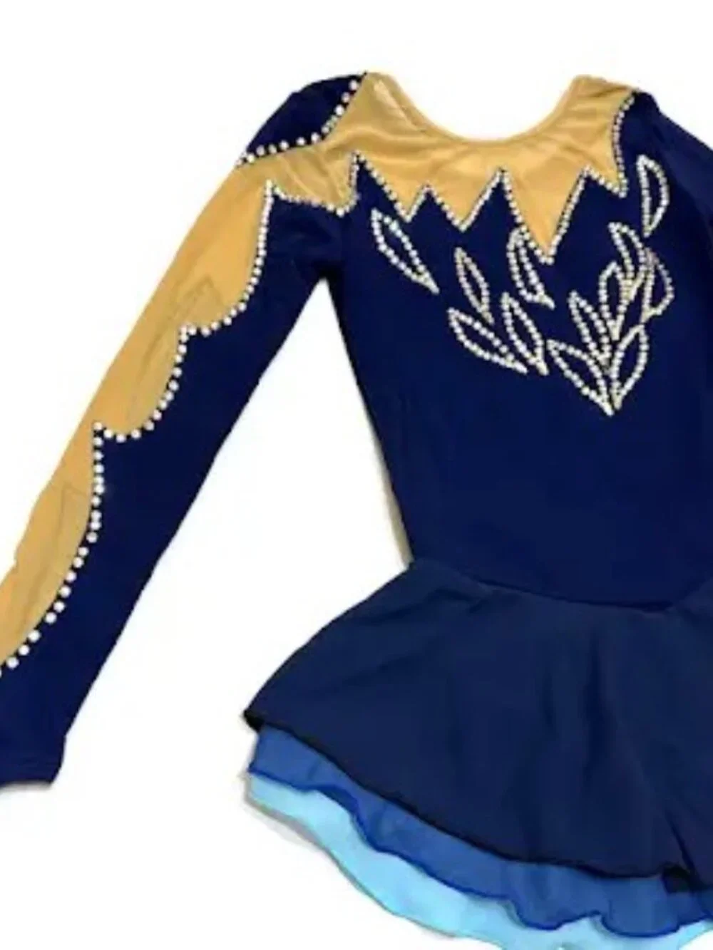 NWT Navy Crystal Skating Dress Girls 8-10